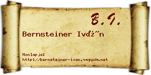 Bernsteiner Iván névjegykártya